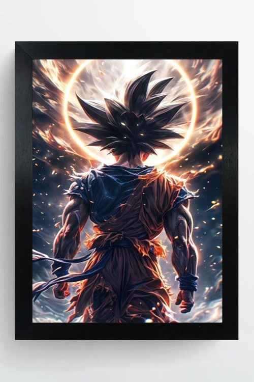 Goku Power Dragon Ball Wall Art, Black Frame, Home Décor