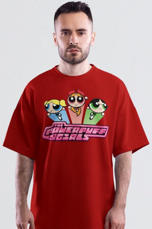 The Powerpuff Girls Oversized Unisex 100% Cotton Tee