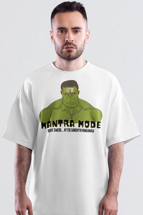 Mantra Mode Hulk Brahmin Oversized Cotton T-shirt – Unisex
